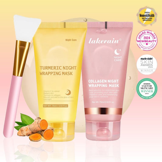Lakerain® Turmeric & Collagen Night Wrapping Mask Duo